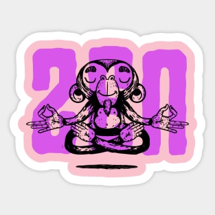 ZEN MEDITATING MONKEY Sticker